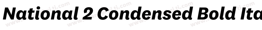 National 2 Condensed Bold Italic字体转换